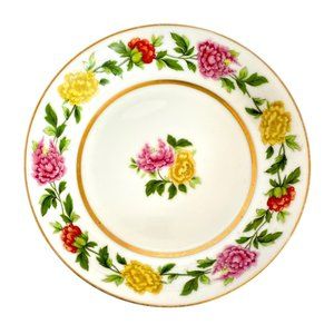 Mikado China Patio Design Floral Saucer Plate Made In Occupied Japan 5in Vtg